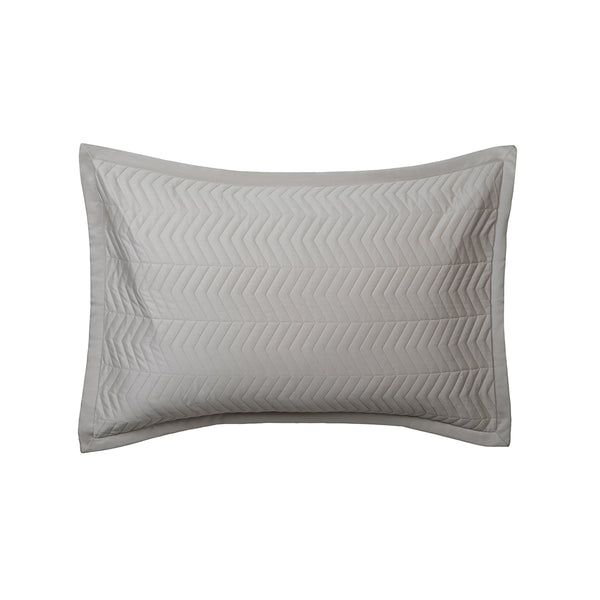 Colorart Penelope Quilted Pillow Sham Set of 2 Sandshell