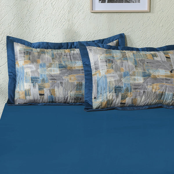 Whimsy Nature Brush Strokes Pillow Sham Set Rust