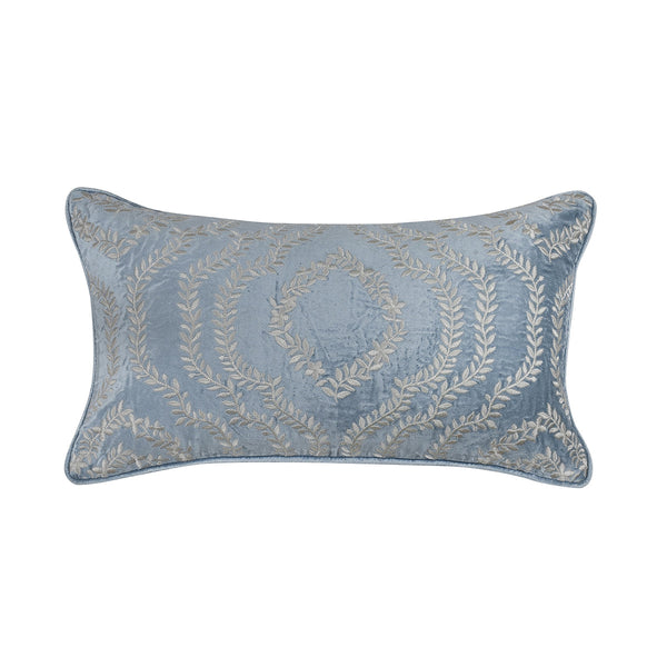 Classical Impression Ingrid Damask 100% Cotton Cushion Cover Blue