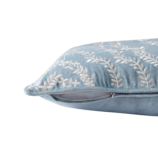 Classical Impression Ingrid Damask 100% Cotton Cushion Cover Blue