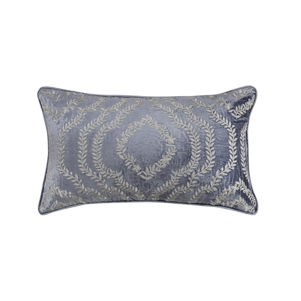 Classical Impression Ingrid Damask 100% Cotton Cushion Cover Grey