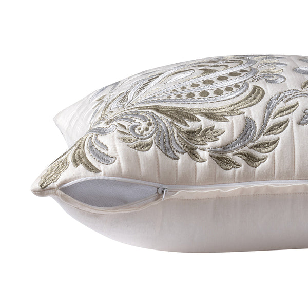 Classical Impression Bloom 100% Cotton Cushion Cover Green