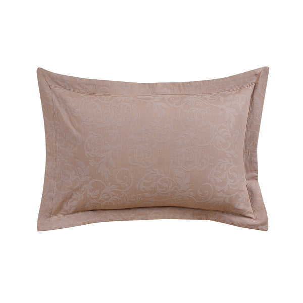 Classical Impression Curly Scroll 100% Cotton Pillow Sham Set Rust