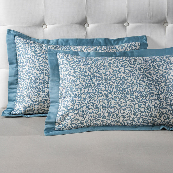Classical Impression Ornamental Fabric-100% Cotton, Filling-100% Polyester Pillow Sham Set Grey