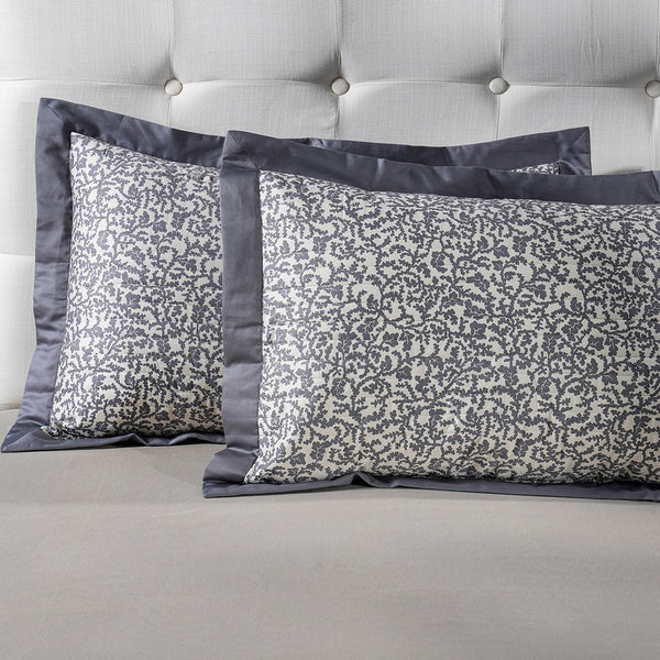 Classical Impression Ornamental Fabric-100% Cotton, Filling-100% Polyester Pillow Sham Set Brown