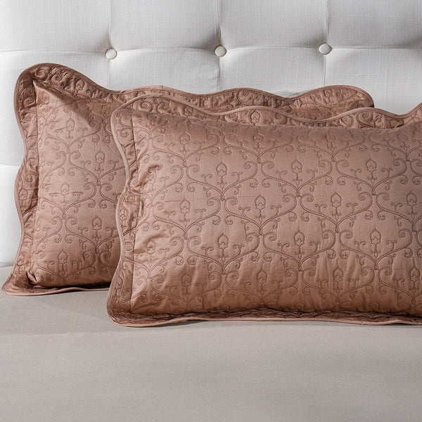 Classical Impression Swirling Fabric-100% Cotton, Filling-100% Polyester Pillow Sham Set Blue