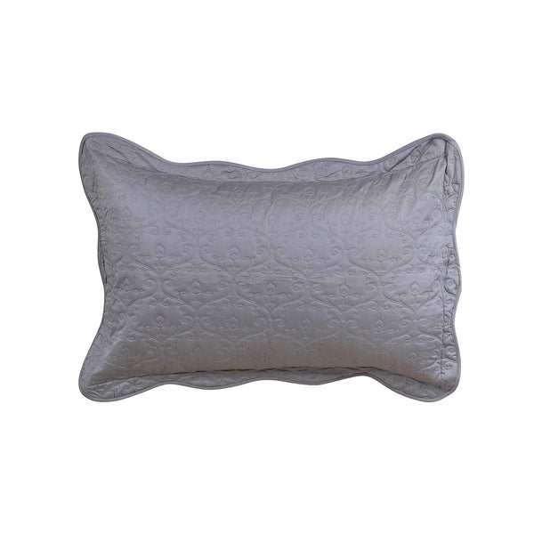 Classical Impression Swirling Fabric-100% Cotton, Filling-100% Polyester Pillow Sham Set Grey