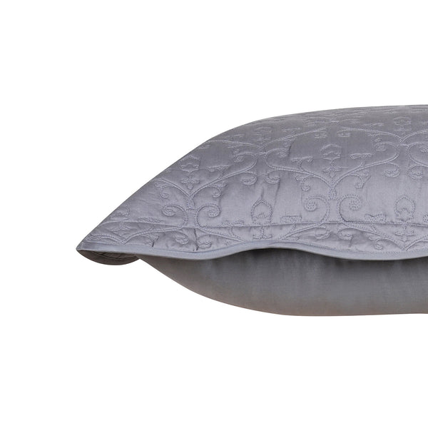 Classical Impression Swirling Fabric-100% Cotton, Filling-100% Polyester Pillow Sham Set Grey