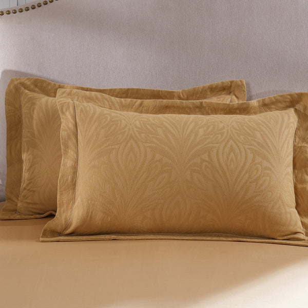 Classical Ornate Acorus Bliss Pillow Sham Set Aqua
