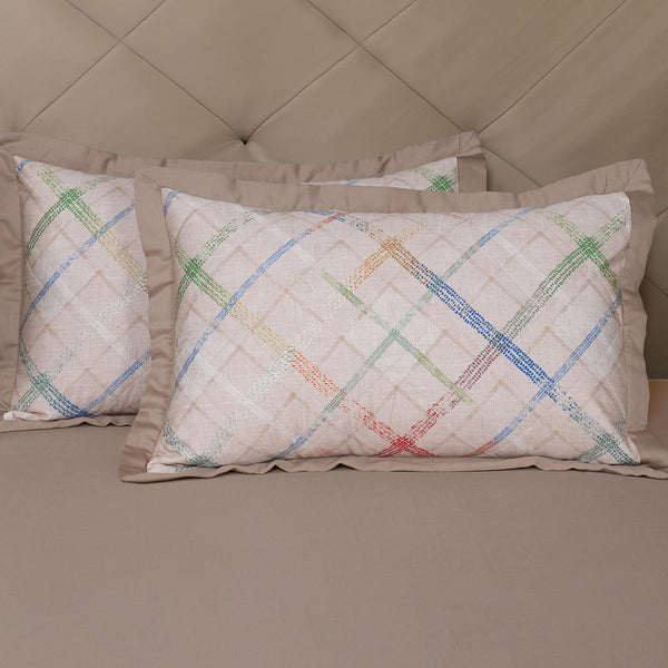 Eclectic Geo Rhombus Pillow Sham Set Grey