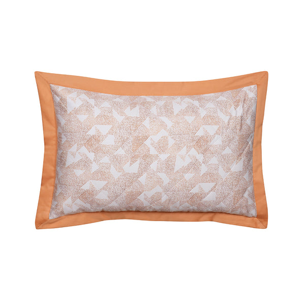 Eclectic Geo Triangle Pillow Sham Set Rust