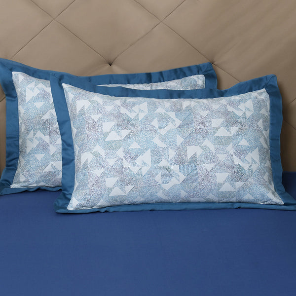 Eclectic Geo Triangle Pillow Sham Set Rust