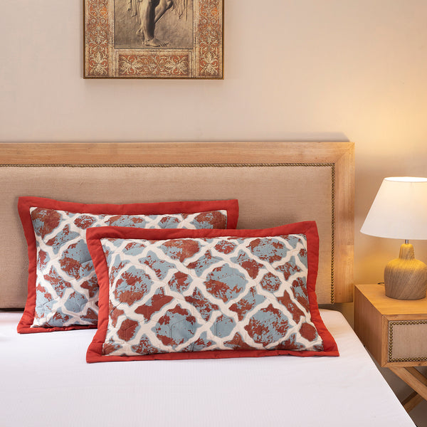Nouveau Tradition Form Replay Blue Pillow Sham Set