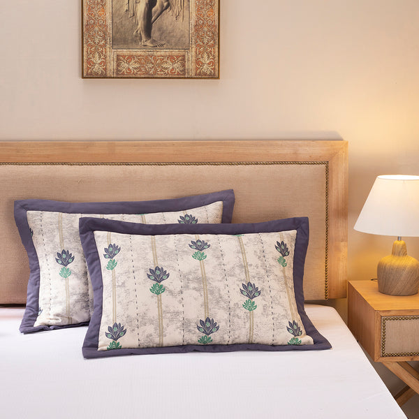 Nouveau Tradition Water Lily Neutral Pillow Sham Set