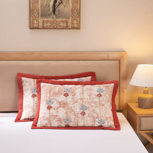 Nouveau Tradition Water Lily Blue Pillow Sham Set