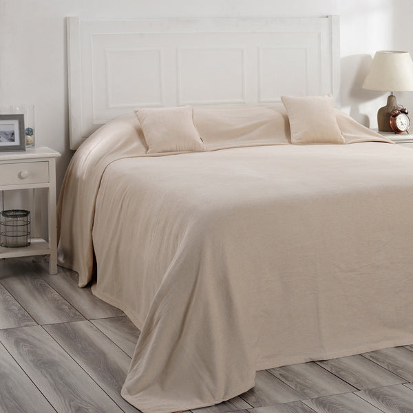 Jessica 100% Cotton Solid Woven Super Soft Simply Taupe Bed Cover/Blanket