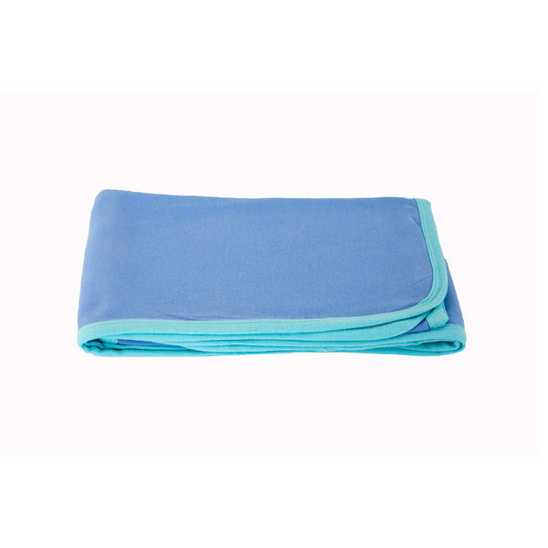 Little Lyrixas Solid Cotton Comfort Blanket Blue