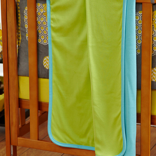 Little Lyrixas Solid Cotton Comfort Blanket Blue