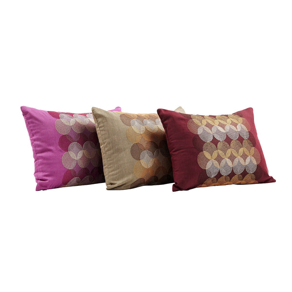 Lyrixas Machine Embroidery Spot Light Cushion Cover Purple