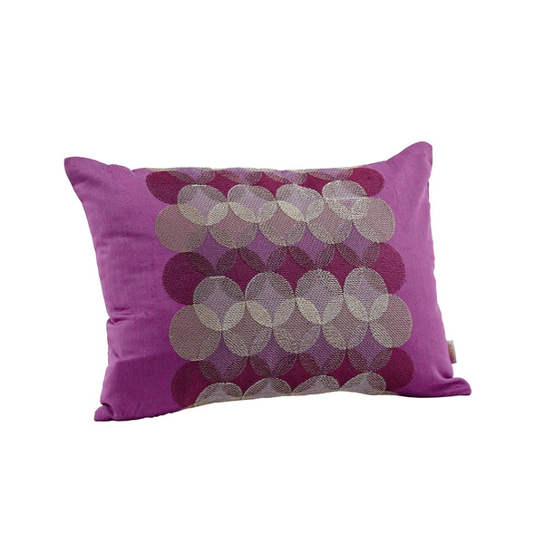 Lyrixas Machine Embroidery Spot Light Cushion Cover Purple