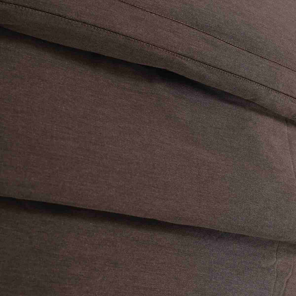 Emmie Reversible Made With Egyptian Cotton Ultra Soft Brown Duvet Cover with Pillow Case
