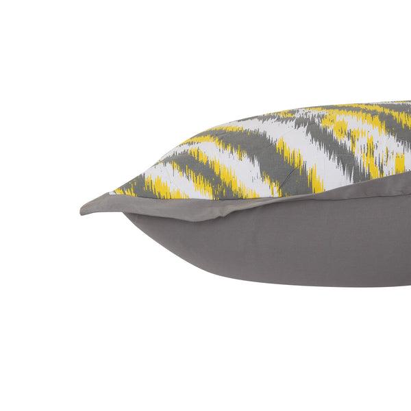 Little Lyrixas Quilted Hand Ikat Print Pillow Sham Set Yellow