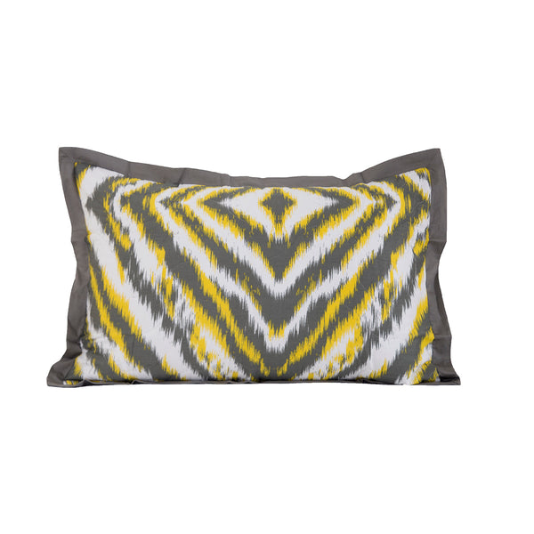 Little Lyrixas Quilted Hand Ikat Print Pillow Sham Set Yellow