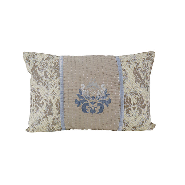 Vintage Printed Royal Insignia Pillow Sham Set Blue