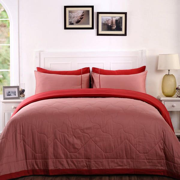 Vincent Reversible Basil/Mosaic Blue Quilt/Quilted Bed Cover Set