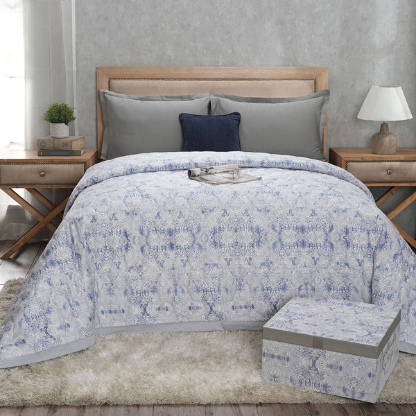 PBS Refined Retro Baroque 6PC Quilt/Quilted Bed Cover Set Red