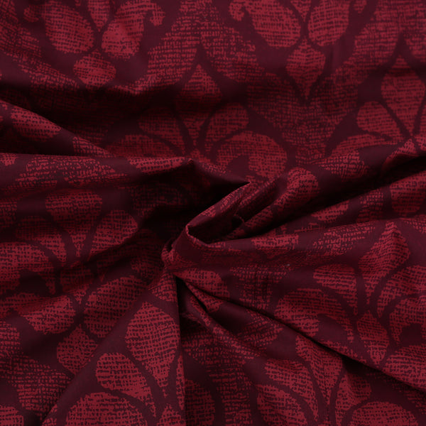 Folklore Transition Diamond Festivity Printed 100% Cotton Red Ultra Soft Bed Sheet