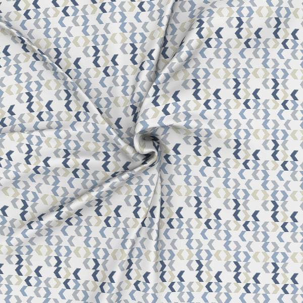 Inhouse Ardour Ingrid Printed 200 TC 100% Cotton Blue Bed Sheet with Pillow Case
