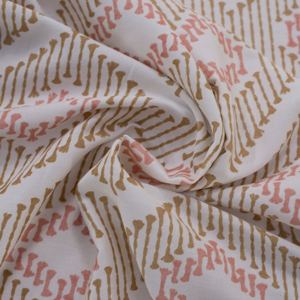 Global Atelier Demon Dash Printed 100% Cotton Peach Soft Bed Sheet with Pillow Case