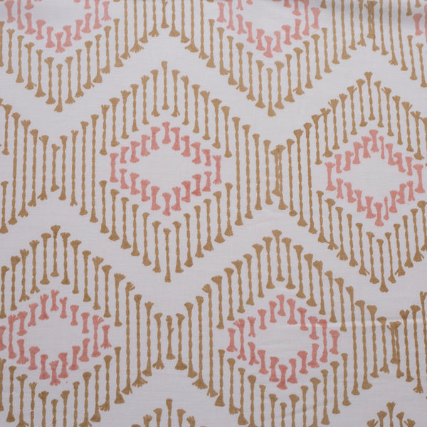 Global Atelier Demon Dash Printed 100% Cotton Peach Soft Bed Sheet with Pillow Case