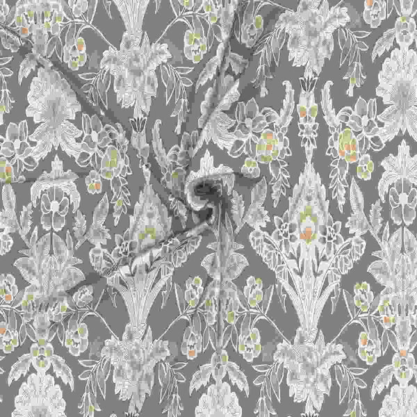 Regency Dark Flora Printed 210TC 100 %Cotton Neutral Bed Sheet with Pillow Case