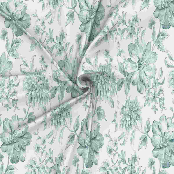 Regency Alicia Printed 210TC 100 %Cotton Blue Bed Sheet with Pillow Case