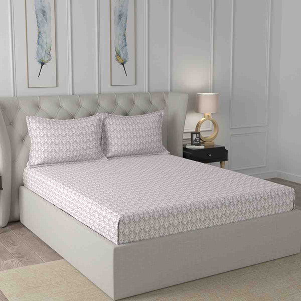 Regency Navajo Printed 144TC 100 %Cotton Pink Bed Sheet with Pillow Case