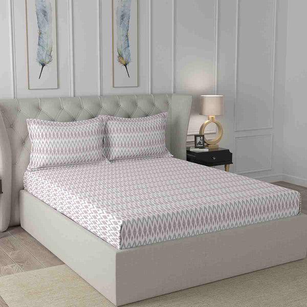 Regency Amanda Printed 100 %Cotton Pink Bed Sheet
