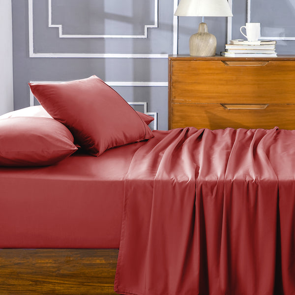 Slumber Plain Easy Care Percale 100% Cotton Wild Dove Crisp Bed Sheet with Pillow Case
