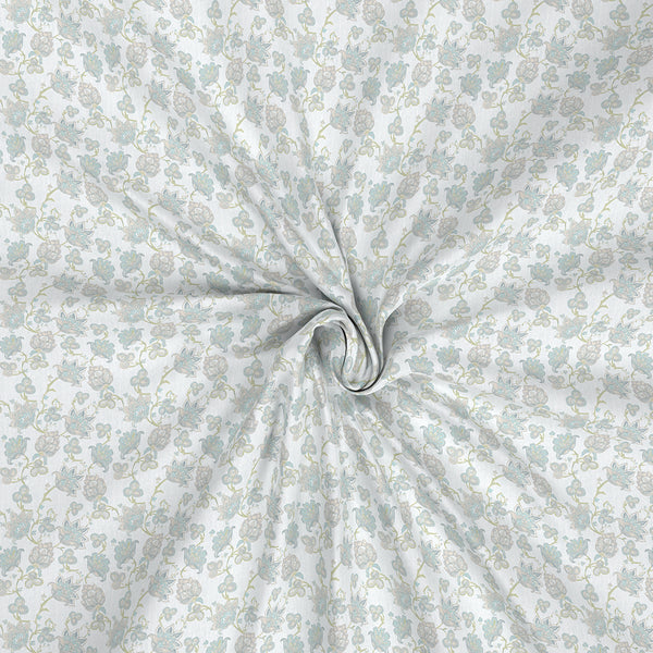 Hermosa Exotic Bouquet Cordelia Blue Bed Sheet with Pillow Case