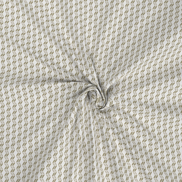 Backyard Patio Morris Printed 100%Cotton Beige Bed Sheet with Pillow Covers