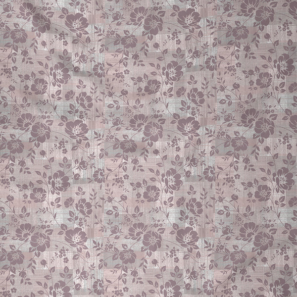 Backyard Patio Textured Floral Printed 100%Cotton Peach Bed Sheet with Pillow Case