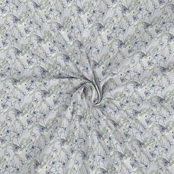 Backyard Patio Valencia Printed 100%Cotton Aqua Bed Sheet with Pillow Case