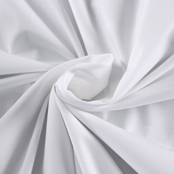 Eden Crisp & Light Weight 100% Cotton Solid White Bed Sheet with Pillow Case