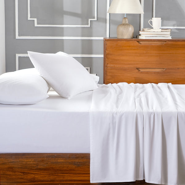 Eden Crisp & Light Weight 100% Cotton Solid Green Bed Sheet with Pillow Case