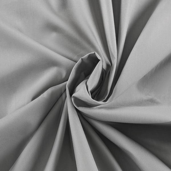 Eden Crisp & Light Weight 100% Cotton Solid Grey Bed Sheet with Pillow Case