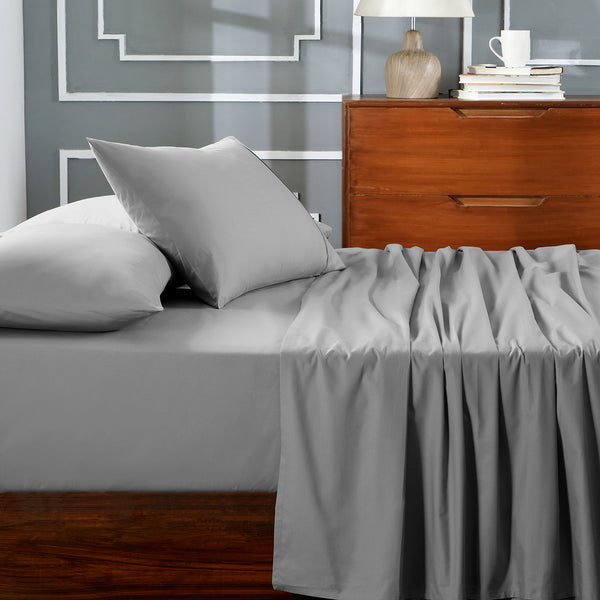 Eden Crisp & Light Weight 100% Cotton Solid White Bed Sheet with Pillow Case