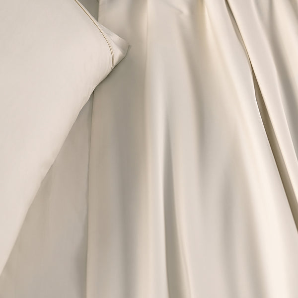 Eden Crisp & Light Weight 100% Cotton Solid Beige Bed Sheet with Pillow Case