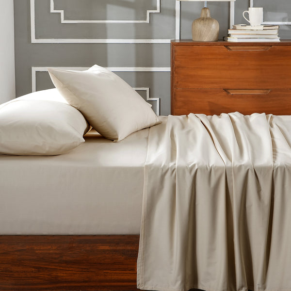 Eden Crisp & Light Weight 100% Cotton Solid Grey Bed Sheet with Pillow Case