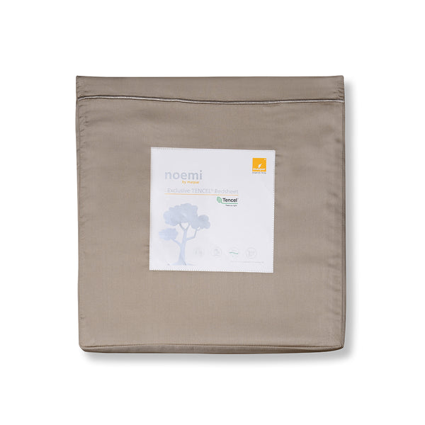 Vintage Noemi Solid 100% Tencel  Neutral Bed Sheet With Pillow Case